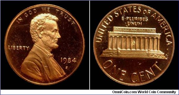 1984S Lincoln, One Cent, Proof