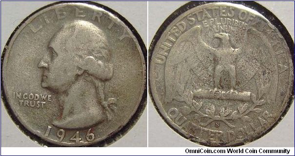 1946S Washington, Quarter Dollar