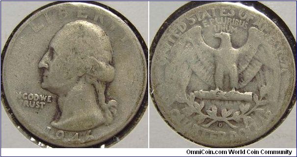 1946D Washington, Quarter Dollar