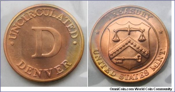 1989 Token, Mintmark: D(Mintmark: D (for Denver, CO)  
UNITED STATES UNCIRCULATED COIN(MINT) SET. Minted; 1,987,915