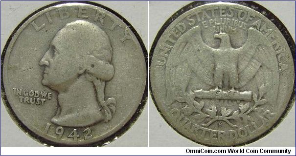 1942S Washington, Quarter Dollar
