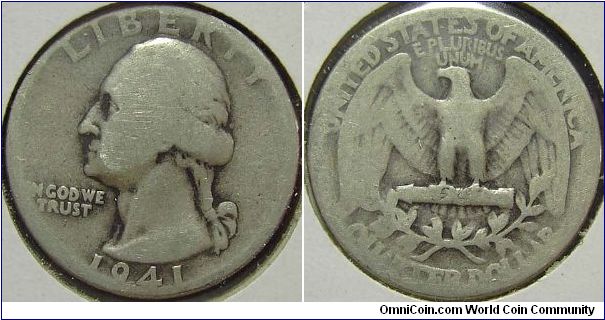 1941 Washington, Quarter Dollar