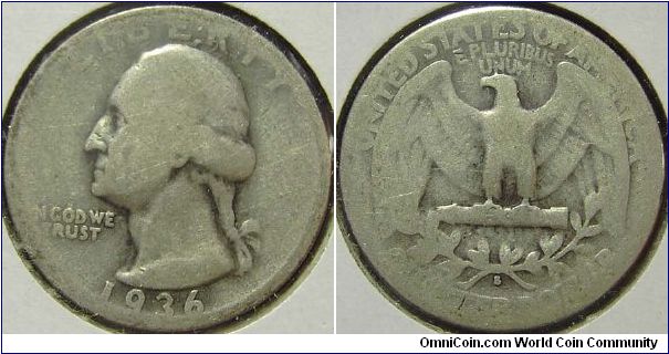 1936S Washington, Quarter Dollar