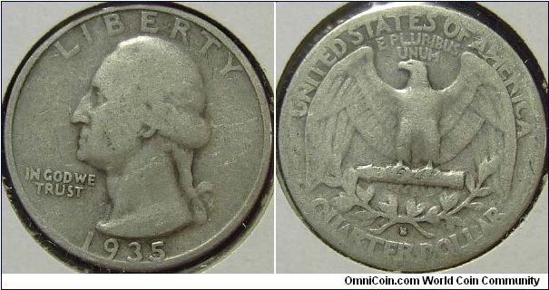 1935S Washington, Quarter Dollar
