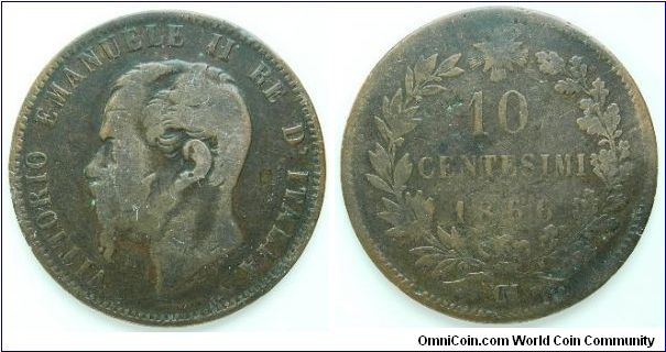 10 centesimi
Emanuele II