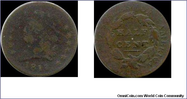 1811 Half Cent
Metal Detector Find