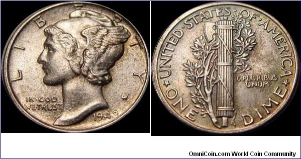 1942 Mercury Dime
Metal Detector find