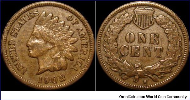 1908-S Indian Head Cent