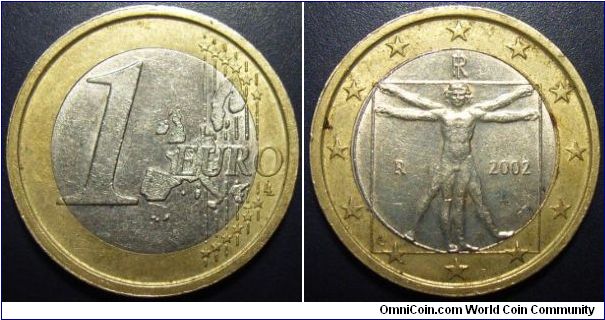 Italy 2002 1 euro. Special thanks to RickieB!