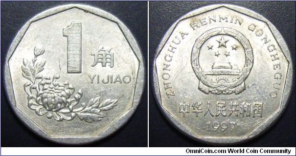 China 1997 1 jiao. Special thanks to RickieB!