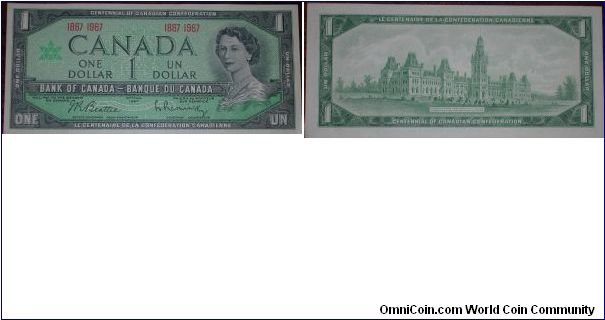 1 Dollar Bill
Canada Centennial