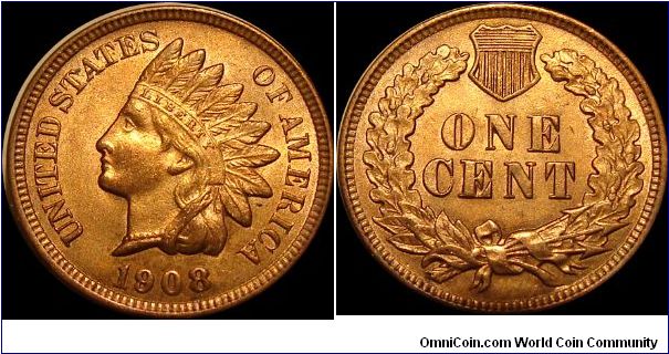 1908 Indian Head Cent