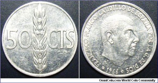 Spain 1966 50 cents. Special thanks to RickieB!