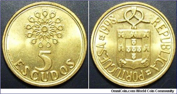 Portugal 1998 5 escudos. Special thanks to Jose!