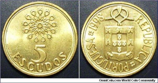 Portugal 1998 5 escudos. Special thanks to Jose!