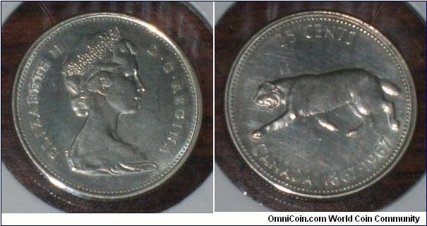 25 Cents
Canada Centennial