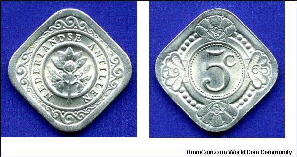 5 cents.
Queen Juliana (1948-1980).


Cu-Ni.
