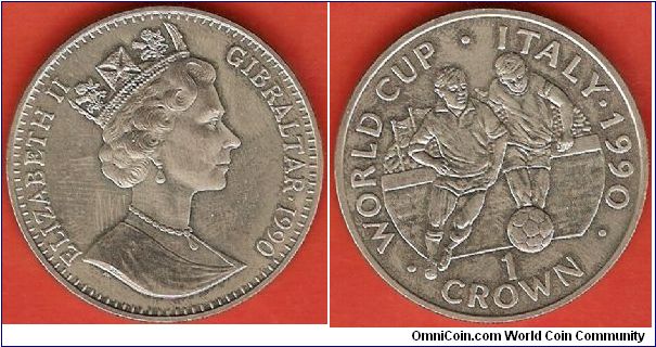 1 crown
World Cup Soccer - Italy 1990
Elizabeth II
copper-nickel