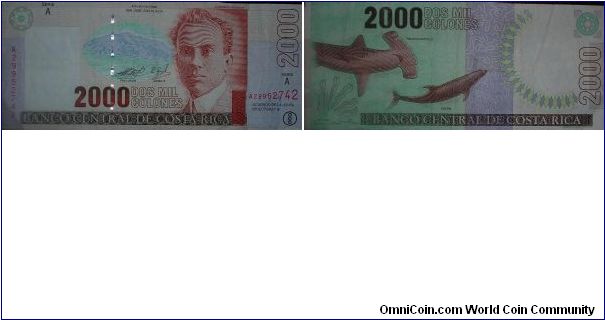 2000 Colones Bill