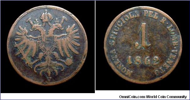 Lombardy-Venetia - Francis Joseph I of Austria - 1 Soldo - Copper