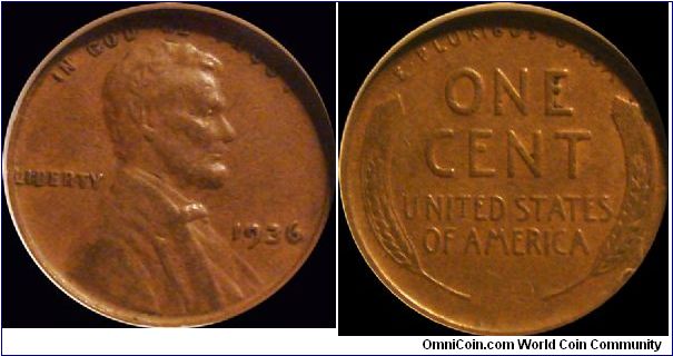 1936 Lincoln Cent
Doubled Die Obverse