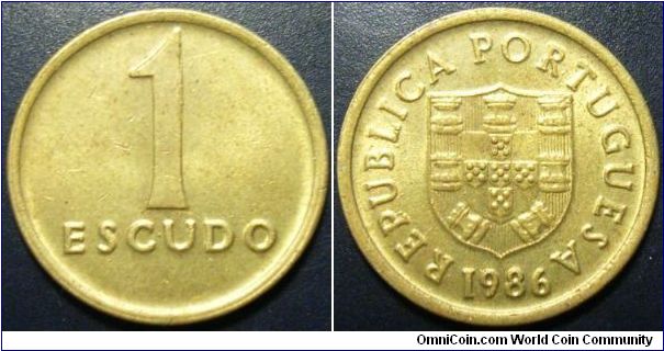 Portugal 1986 1 escudo. Special thanks to Jose!