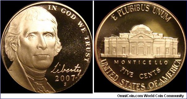 2007-S Proof Jefferson Nickel