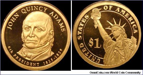 2008-S Proof John Quincy Adams Presidential Dollar