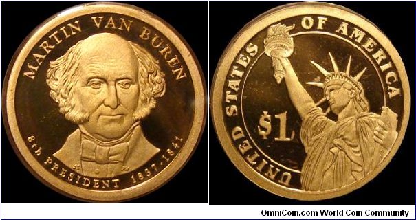 2008-S Proof Martin Van Buren Presidential Dollar