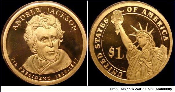 2008-S Proof Andrew Jackson Presidential Dollar