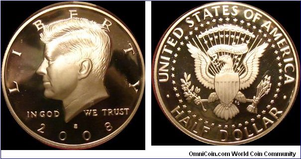 2008-S Proof Kennedy Half Dollar