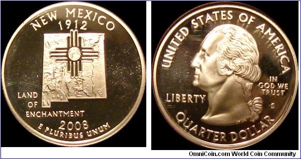 2008-S Proof New Mexico State Quarter