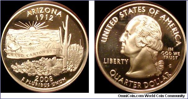 2008-S Proof Arizona State Quarter