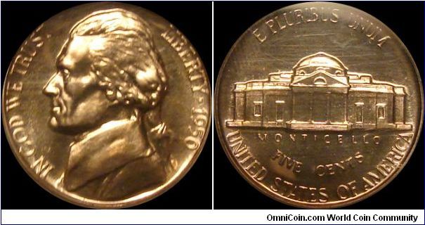 1950 Proof Jefferson Nickel