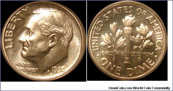 1950 Proof Roosevelt Dime