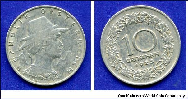 10 groschen.
Austrian Republica.
After the reform coinage.


Cu-Ni.