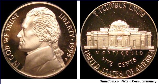 1995-S Proof Jefferson Nickel