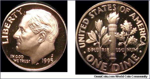 1995-S Proof Roosevelt Dime