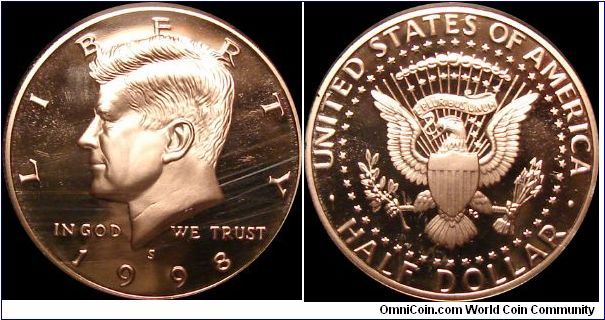 1998-S Proof Kennedy Half Dollar

Scratches are on holder