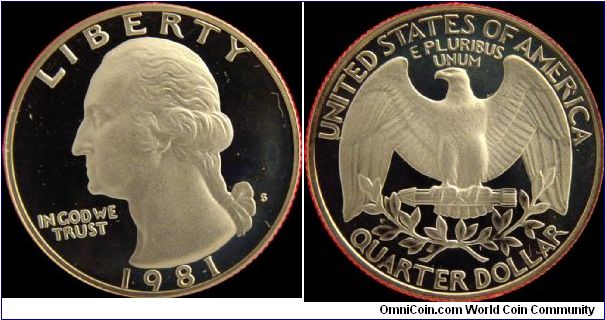 1981-S Proof Washington Quarter