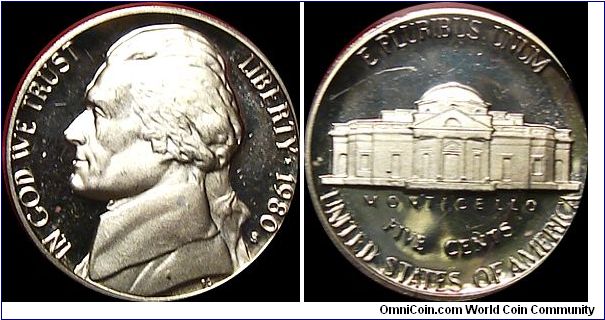 1980-S Proof Jefferson Nickel