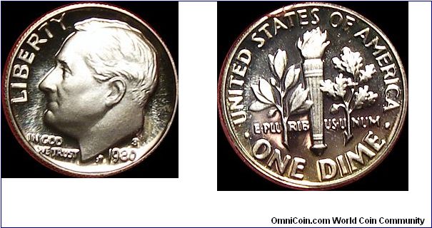 1980-S Proof Roosevelt Dime