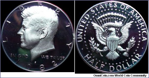 1982-S Proof Kennedy Half Dollar