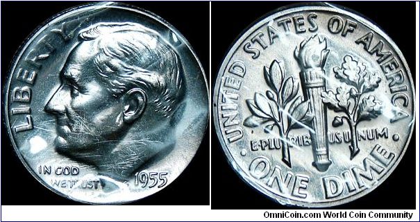 1955 Proof Roosevelt Dime

Cellophane Pack