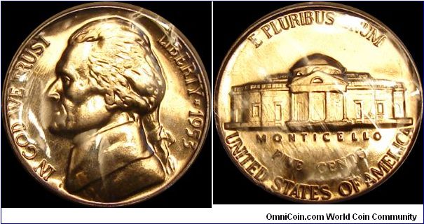 1953 Proof Jefferson Nickel

Cellophane Pack