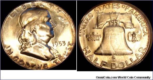 1953 Proof Franklin Half Dollar

Cellophane Pack