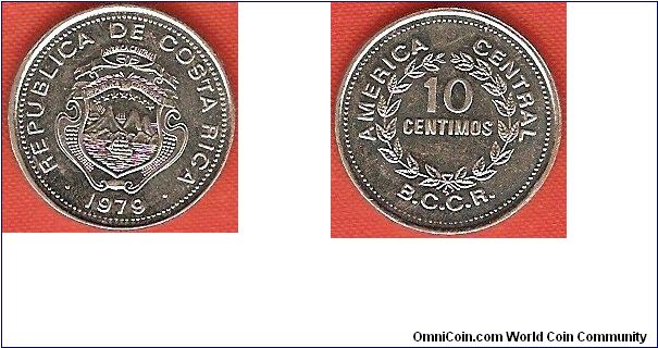 10 centimos
America Central
Banco Central de Costa Rica (B.C.C.R.)
nickel-clad steel