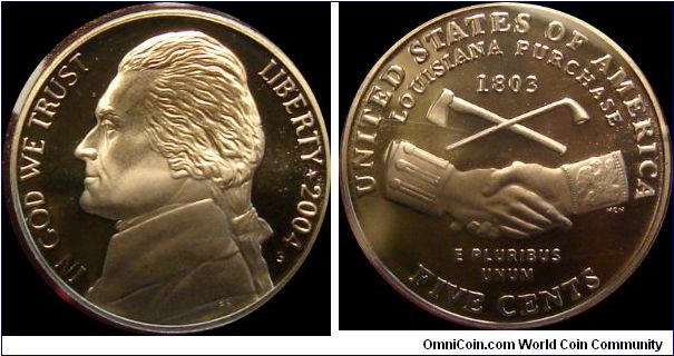 2004-S Proof Jefferson Nickel
Louisiana Purchase