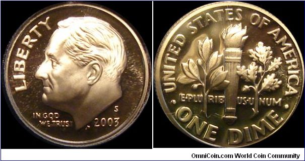 2003-S Proof Roosevelt Dime