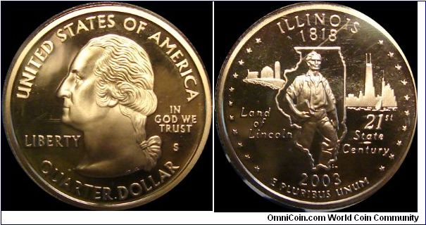 2003-S Proof Illinois State Quarter